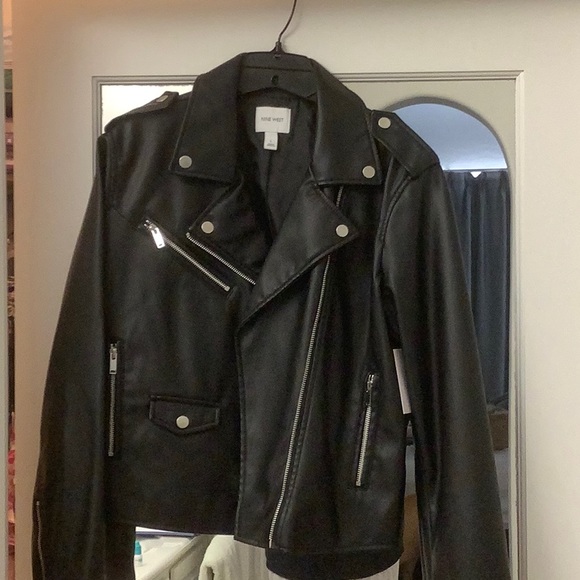 Nine West Jackets & Blazers - Nine west NWT, black "leather" Moto jacket